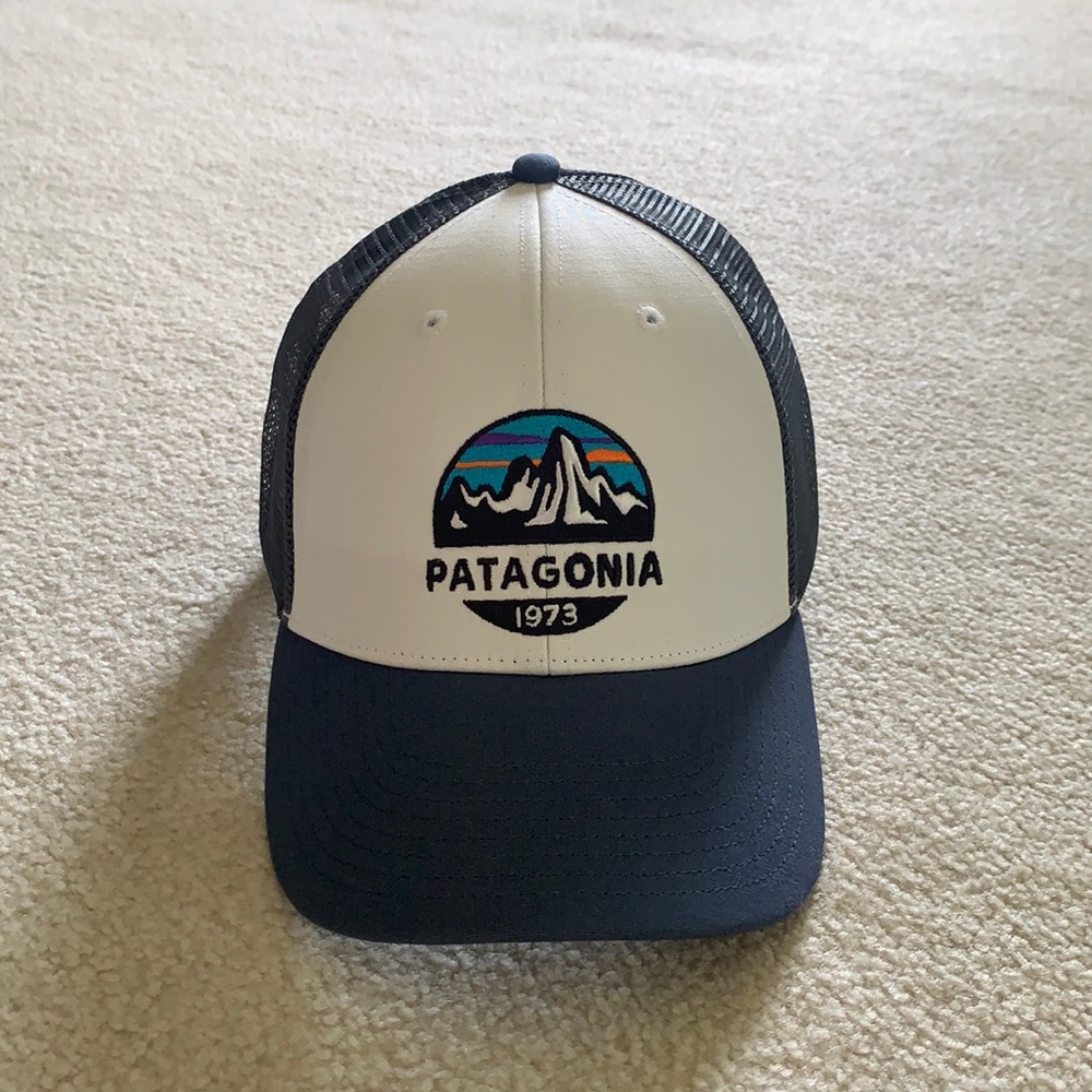 Never Worn Men’s Blue and Grey Patagonia Hat